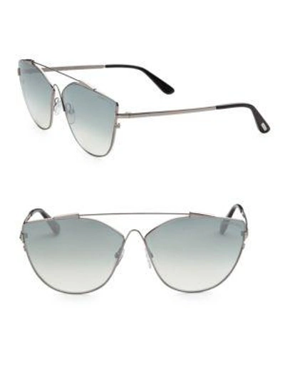 Shop Tom Ford Jacquelyn 64mm Cat Eye Sunglasses In Silver