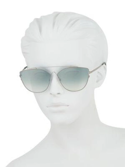 Shop Tom Ford Jacquelyn 64mm Cat Eye Sunglasses In Silver