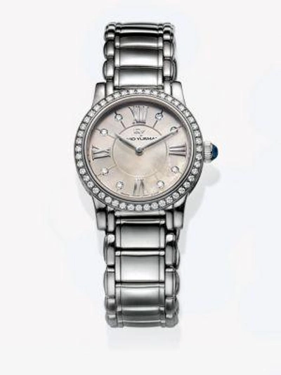 Shop David Yurman Classic 30mm Quartz Watch With Diamonds In Silver