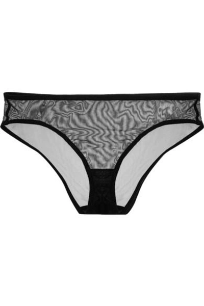 Shop Eres Bambin Stretch-tulle Briefs In Black