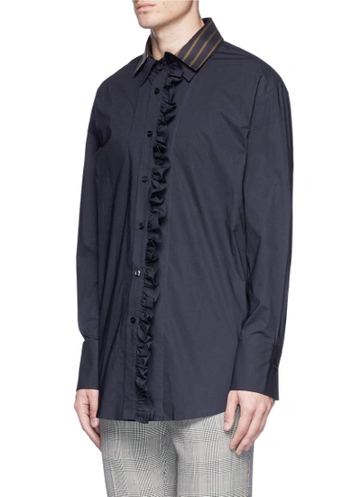 Wooyoungmi Layered Ruffle Placket Shirt | ModeSens