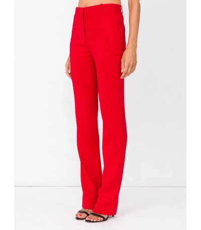 Shop Givenchy Red Tailored Straight Leg Trouser