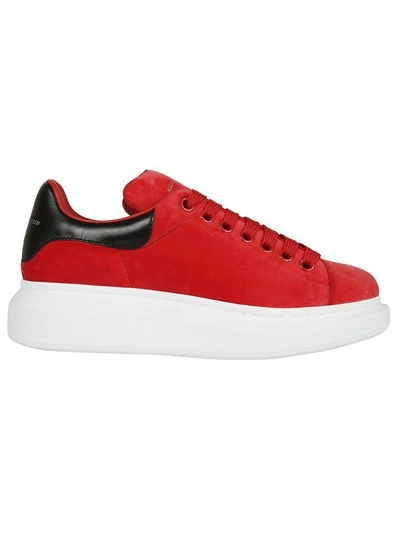 Shop Alexander Mcqueen Mcq Velvet Sneakers In Red