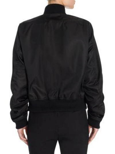 Shop Alexander Mcqueen Embellished Bomber Jacket In Black
