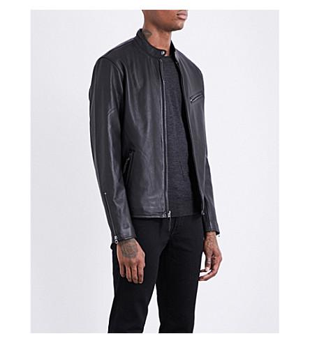 polo ralph lauren lambskin café racer jacket