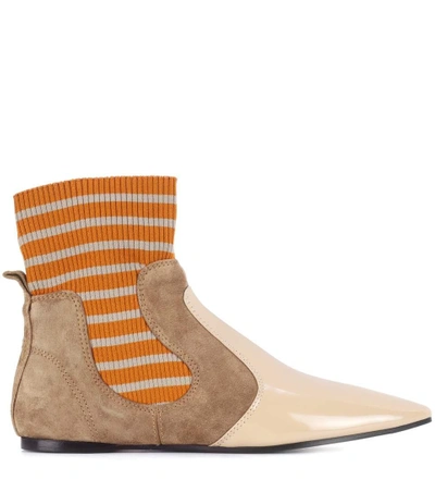 Shop Acne Studios Amalee Suede Ankle Boots In Brown
