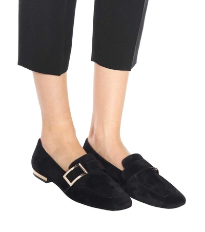 Shop Roger Vivier Exclusive To Mytheresa.com – Metal Buckle Suede Loafers