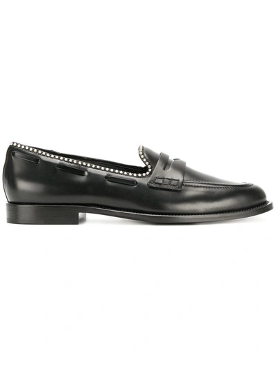 Shop Giuseppe Zanotti Design Micro Stud Loafers - Black