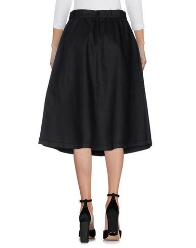 Shop Maison Kitsuné Denim Skirt In Black