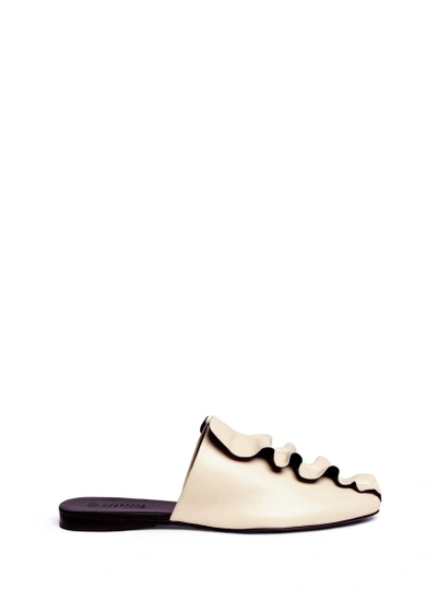 Shop Mercedes Castillo 'ginerva' Ruffle Overlay Nappa Leather Slides