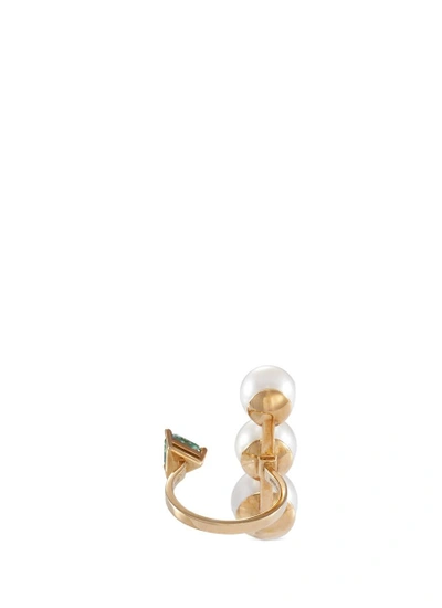 Shop Delfina Delettrez Topaz Pearl 18k Yellow Gold Ring