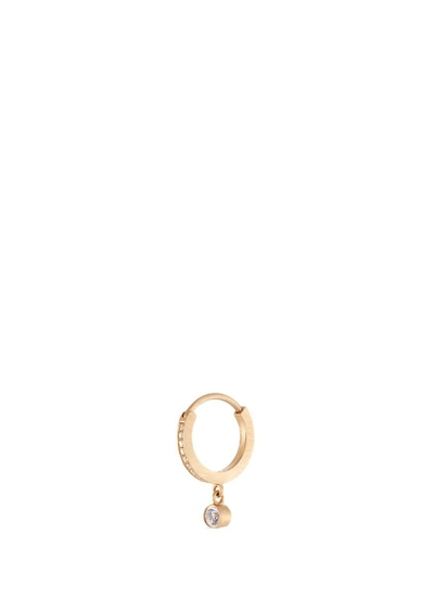 Shop Sophie Bille Brahe 'daisy Grand' Diamond 18k Yellow Gold Single Hoop Earring