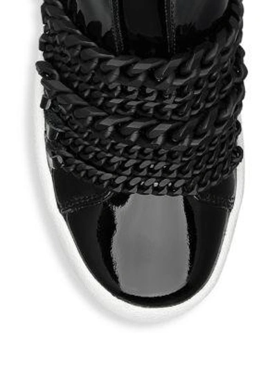 Shop Kendall + Kylie Duke High-top Chain Sneakers In Black