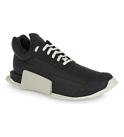 Shop Adidas Originals Ro Level Runner Leather Sneakers In Black Milk Boost