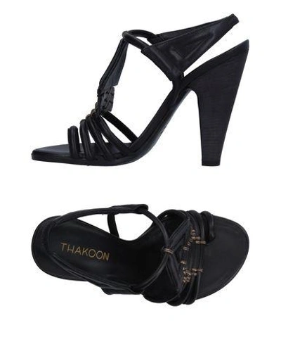 Shop Thakoon Flip Flops In Black