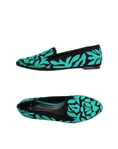 Shop Aerin Loafers In Green