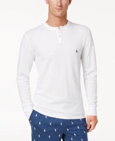 Polo Ralph Lauren Men's Lightweight Waffle-knit Thermal Henley Shirt In  White | ModeSens