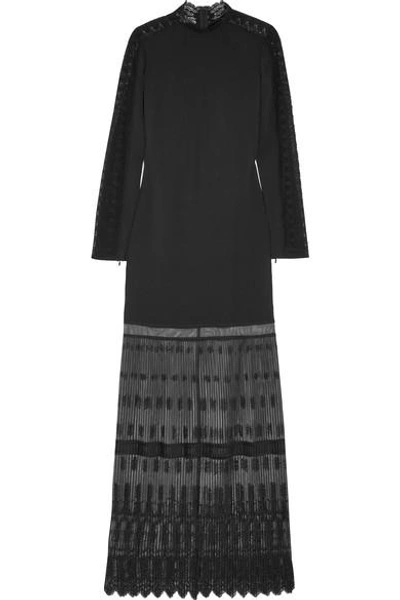 Shop Stella Mccartney Lace And Crepe Gown