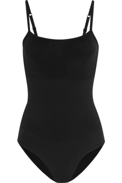 Shop Wolford Opaque Natural Light Forming Bodysuit In Black