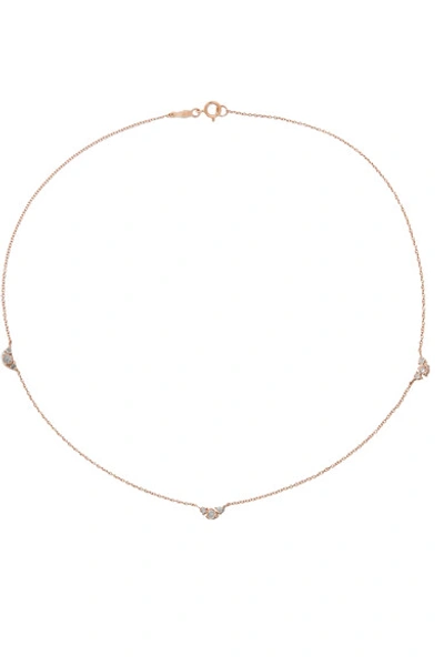 Catbird Sleeping Beauty 14-karat Rose Gold Diamond Necklace In Rose Gold
