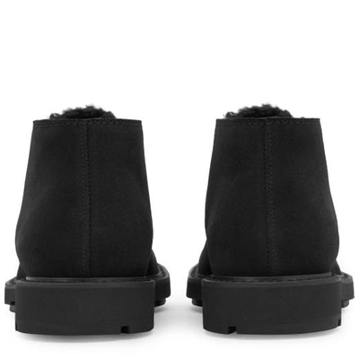 Shop Tod's Ankle Boot In Suede And Sheepskin In Black