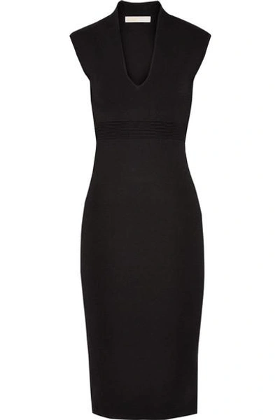 Shop Michael Michael Kors Stretch-knit Dress In Black