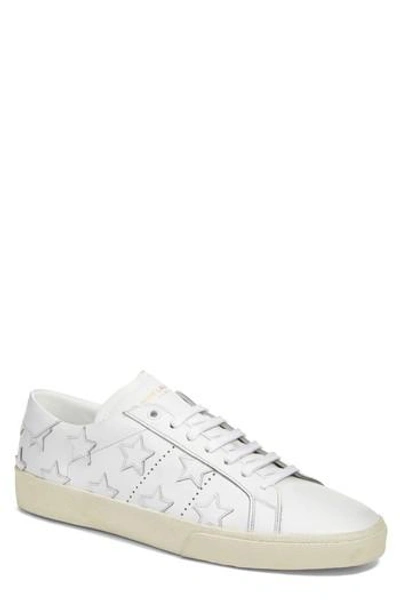 Shop Saint Laurent Star Low-top Sneaker In White Leather