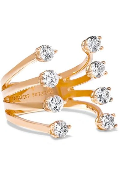 Shop Delfina Delettrez 18-karat Rose Gold Diamond Ring