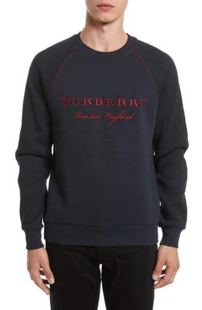 Shop Burberry Taydon Abyqi Sweatshirt In Navy