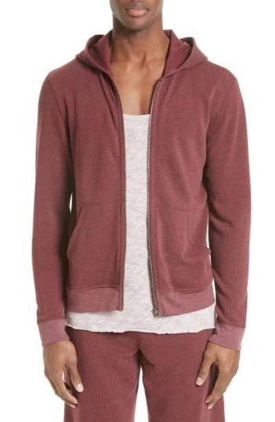 Shop Atm Anthony Thomas Melillo French Terry Full Zip Hoodie In Brownstone