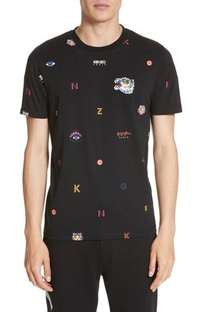 Shop Kenzo Allover Tiger T-shirt In Black