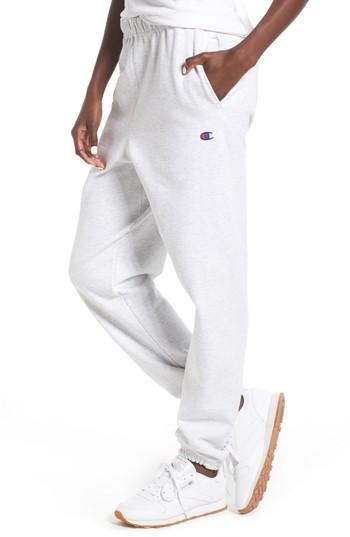 champion silver grey sweatpants