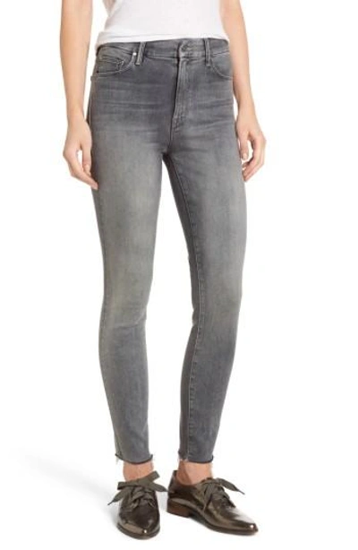 Shop Mother The Looker Frayed Ankle Skinny Jeans In Huntress