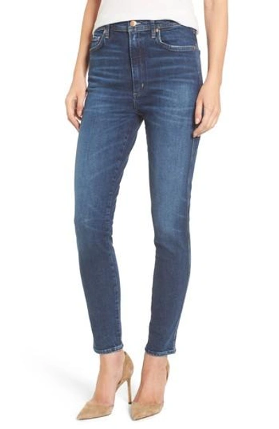 Shop Agolde Roxanne Super High Rise Skinny Jeans In Freeway