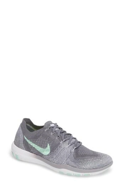 Nike Women's Free Focus Flyknit 2 Lace Up Sneakers In Cool Grey/ Arctic  Green/ White | ModeSens