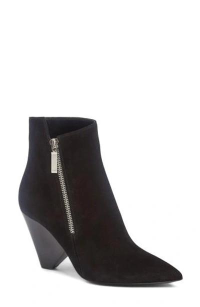 Shop Saint Laurent Niki Cone Bootie In Black