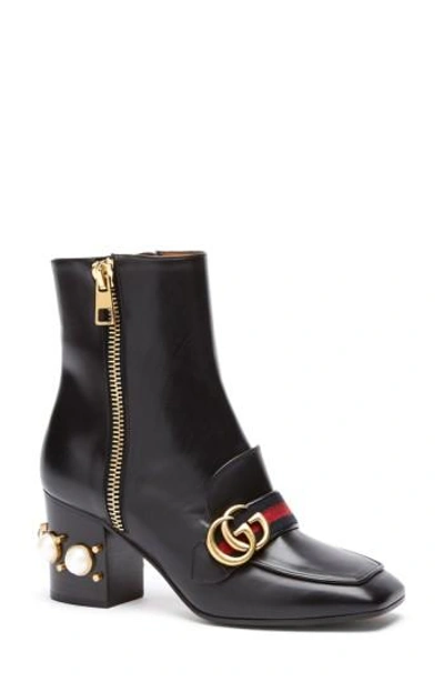 Shop Gucci 'peyton' Bootie In Black