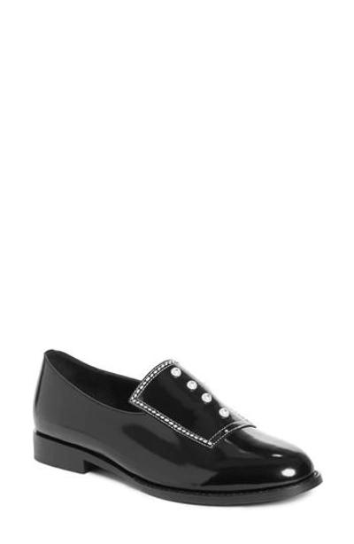 Shop Opening Ceremony Leah Imitation Pearl Loafer In Black