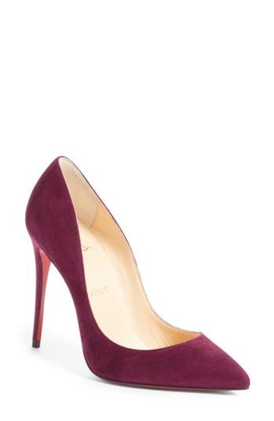 Shop Christian Louboutin Women's  Pigalle Follies Pointy Toe Pump In Red Suede