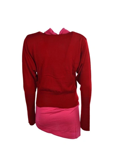 Shop Jw Anderson Layered Sweater In Red