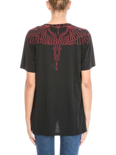 Shop Marcelo Burlon County Of Milan Mawida Black Cotton T-shirt