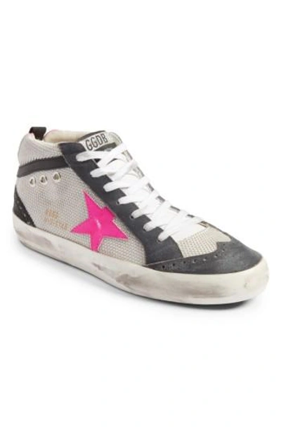 Shop Golden Goose Star Mid Top Sneaker In Grey/ Pink