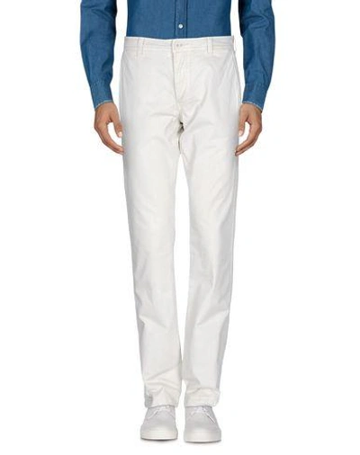 Shop Woolrich Casual Pants In Ivory
