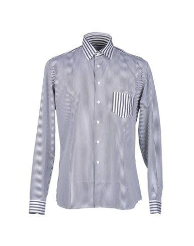 Shop Jonathan Saunders Striped Shirt In Steel Grey
