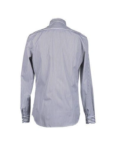 Shop Jonathan Saunders Striped Shirt In Steel Grey