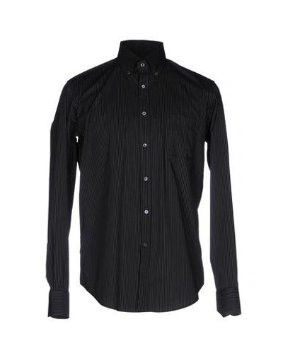 Shop Robert Friedman Striped Shirt In Black