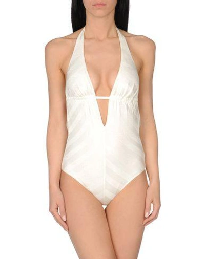 Shop Missoni One-piece Swimsuits In White