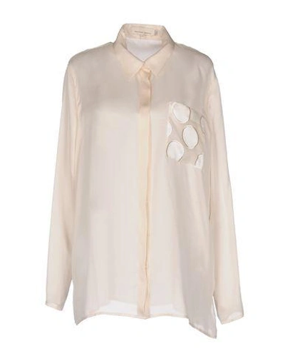 Shop Merchant Archive Silk Shirts & Blouses In Ivory
