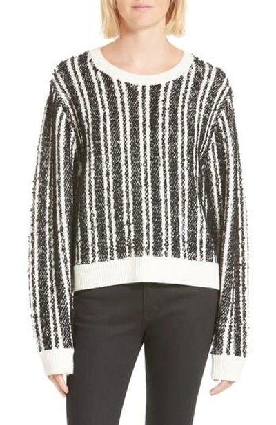 Shop Public School Nabila Stripe Sweater In Black/ White