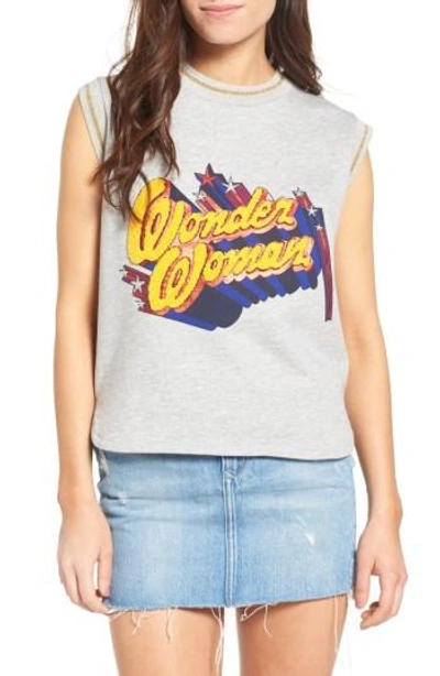 Shop Paul & Joe Sister Wonder Woman Sleeveless Sweatshirt In Grey
